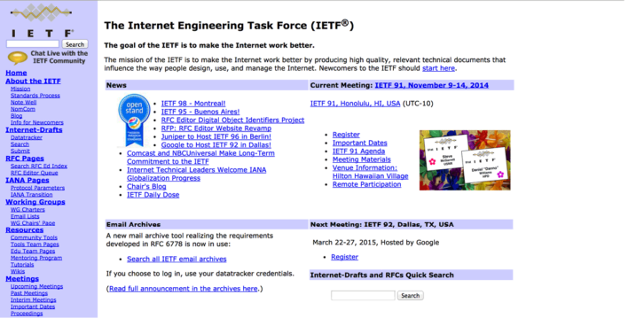 IETF internet engineering task force