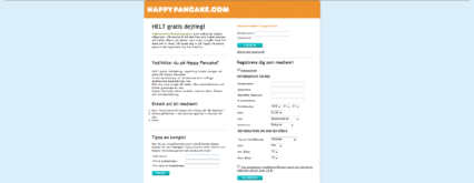 Happy Pancake hemsida
