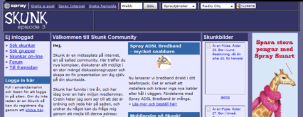 Skunks hemsida